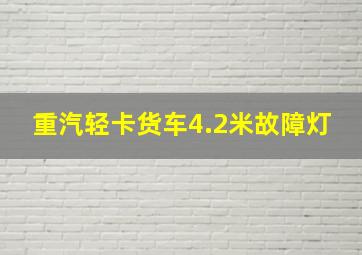 重汽轻卡货车4.2米故障灯