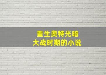 重生奥特光暗大战时期的小说