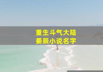 重生斗气大陆姜辰小说名字