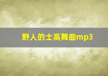 野人的士高舞曲mp3