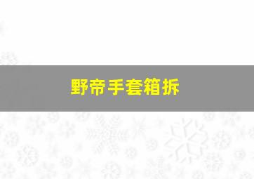 野帝手套箱拆