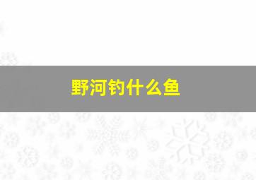 野河钓什么鱼