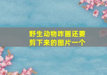 野生动物咋画还要剪下来的图片一个