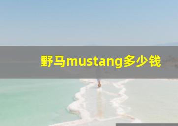 野马mustang多少钱