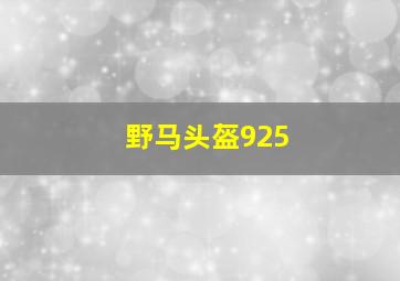 野马头盔925