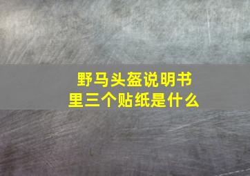 野马头盔说明书里三个贴纸是什么