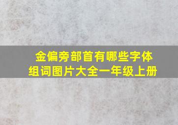 金偏旁部首有哪些字体组词图片大全一年级上册