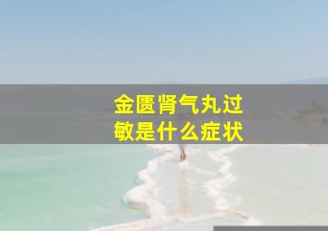 金匮肾气丸过敏是什么症状