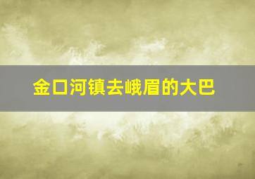 金口河镇去峨眉的大巴