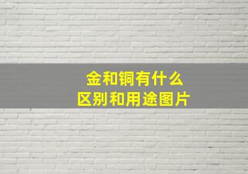 金和铜有什么区别和用途图片