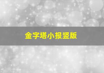 金字塔小报竖版