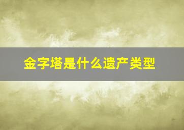 金字塔是什么遗产类型