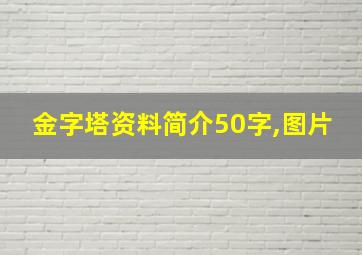 金字塔资料简介50字,图片