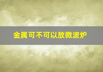 金属可不可以放微波炉