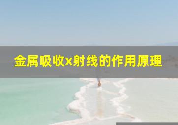 金属吸收x射线的作用原理