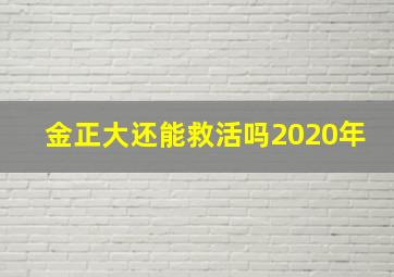 金正大还能救活吗2020年