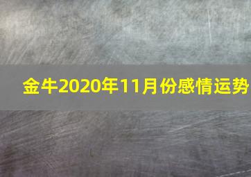 金牛2020年11月份感情运势