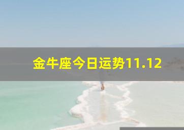 金牛座今日运势11.12