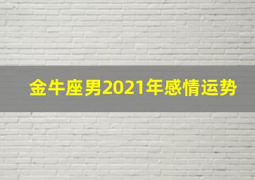 金牛座男2021年感情运势