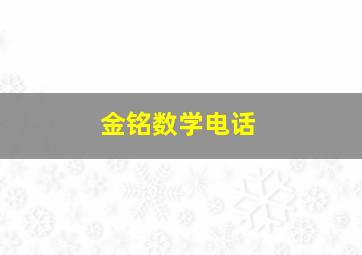 金铭数学电话