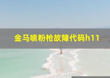 金马喷粉枪故障代码h11