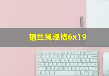 钢丝绳规格6x19