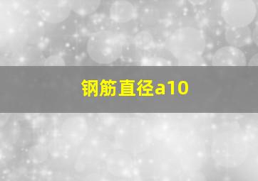 钢筋直径a10