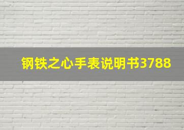 钢铁之心手表说明书3788