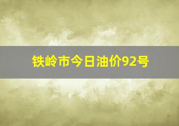 铁岭市今日油价92号