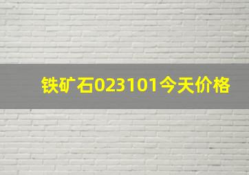 铁矿石023101今天价格