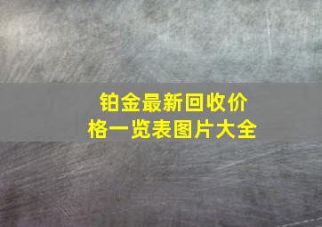 铂金最新回收价格一览表图片大全