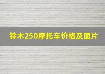 铃木250摩托车价格及图片