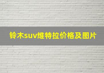 铃木suv维特拉价格及图片