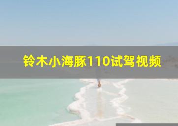 铃木小海豚110试驾视频