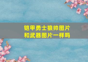 铠甲勇士狼帅图片和武器图片一样吗