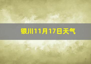 银川11月17日天气