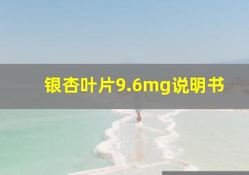 银杏叶片9.6mg说明书