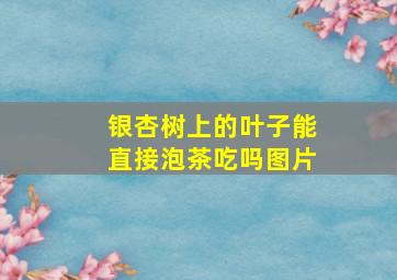 银杏树上的叶子能直接泡茶吃吗图片