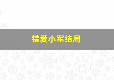 错爱小军结局