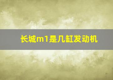 长城m1是几缸发动机