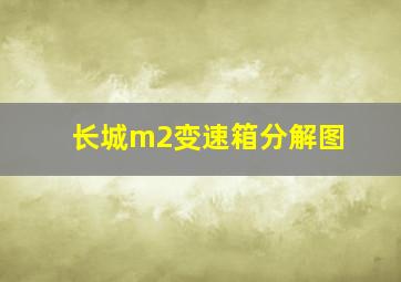 长城m2变速箱分解图