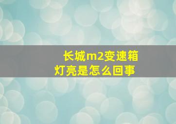 长城m2变速箱灯亮是怎么回事