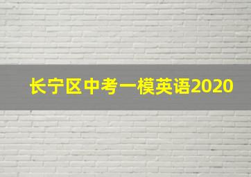 长宁区中考一模英语2020