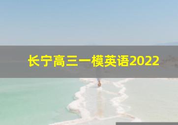 长宁高三一模英语2022