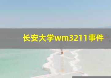 长安大学wm3211事件