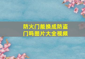 防火门能换成防盗门吗图片大全视频