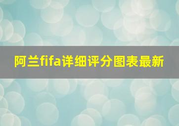 阿兰fifa详细评分图表最新