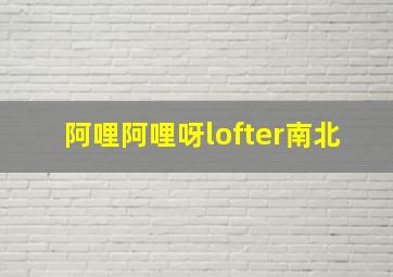 阿哩阿哩呀lofter南北