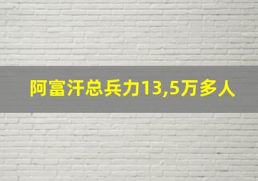 阿富汗总兵力13,5万多人