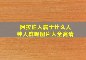 阿拉伯人属于什么人种人群呢图片大全高清